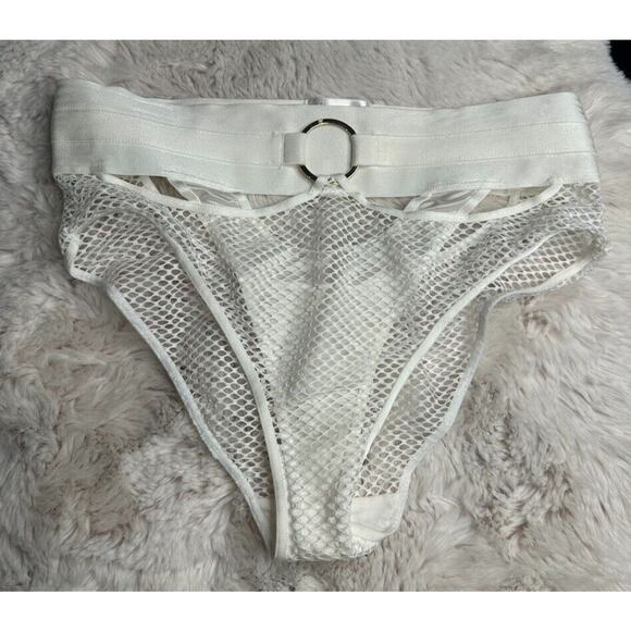 RARE🔥 Honey Birdette AXL🤍 White FULL 4 Piece Set 32DD, S, S Thong & Brief - Picture 11 of 16